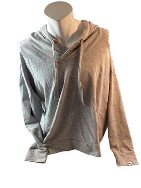 Men's Puma Pullover Hoodie Embroidered Sweatshirt*Size XL * Gray * Fleece * EUC